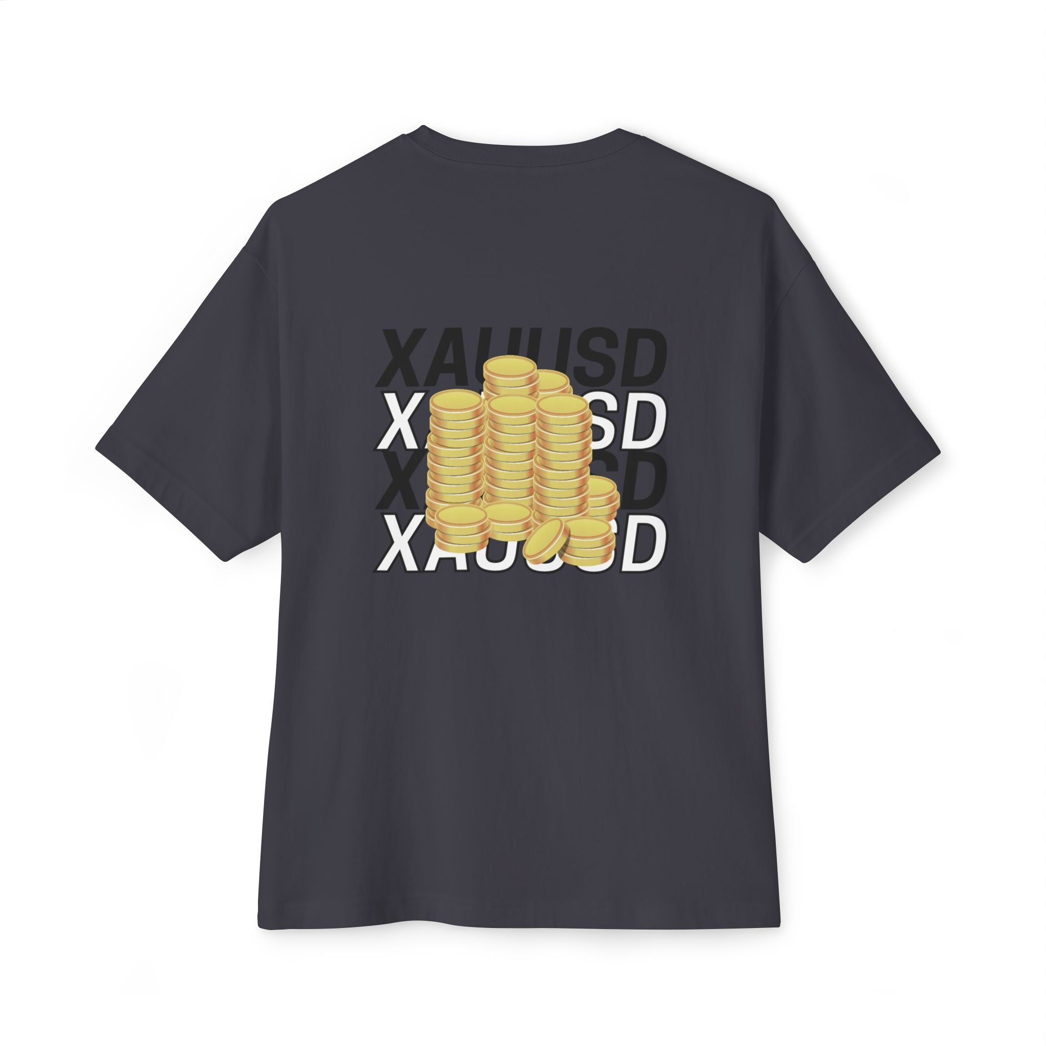 Boxy Tee — XAUUSD Gold Coins Graphic Oversized T-Shirt