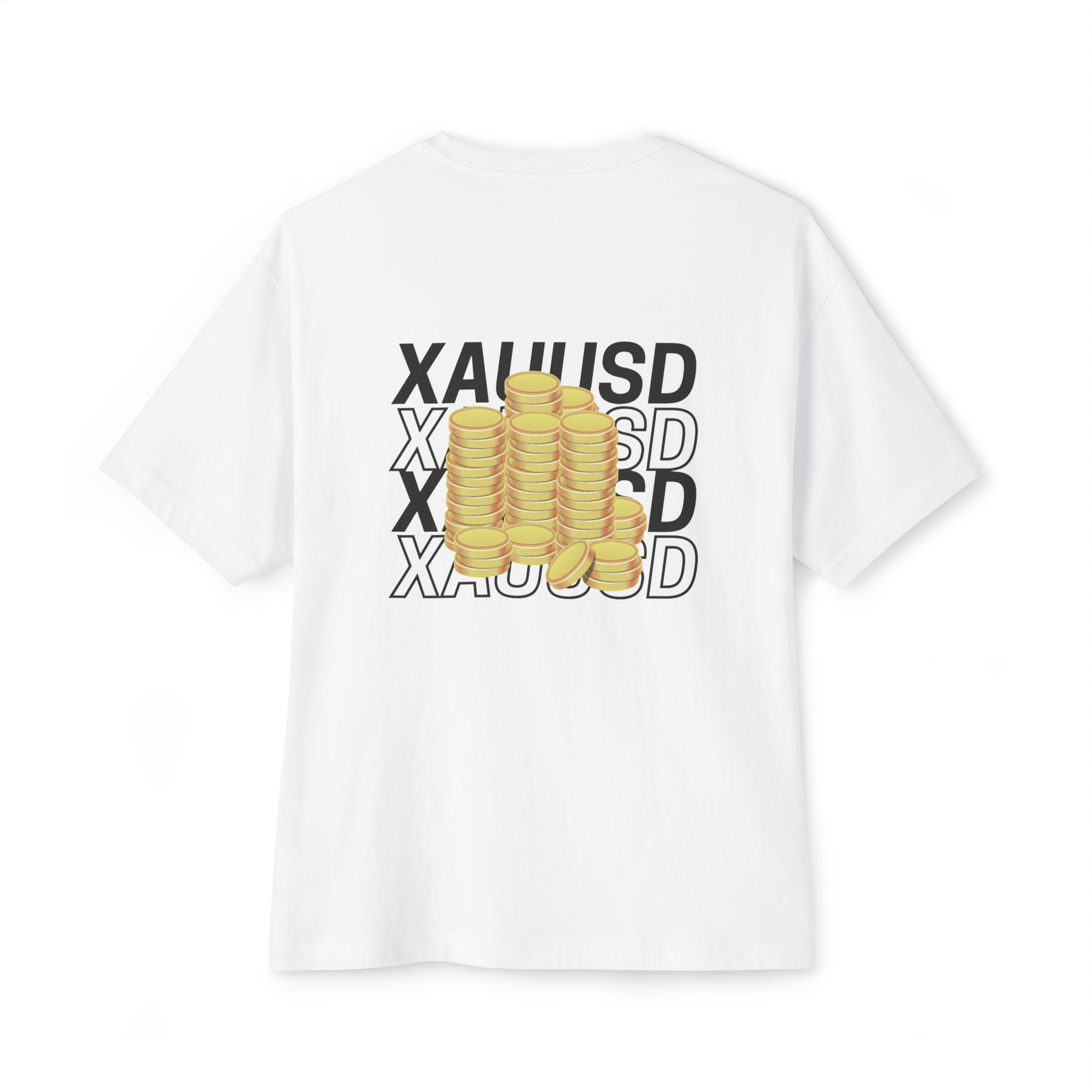 Boxy Tee — XAUUSD Gold Coins Graphic Oversized T-Shirt