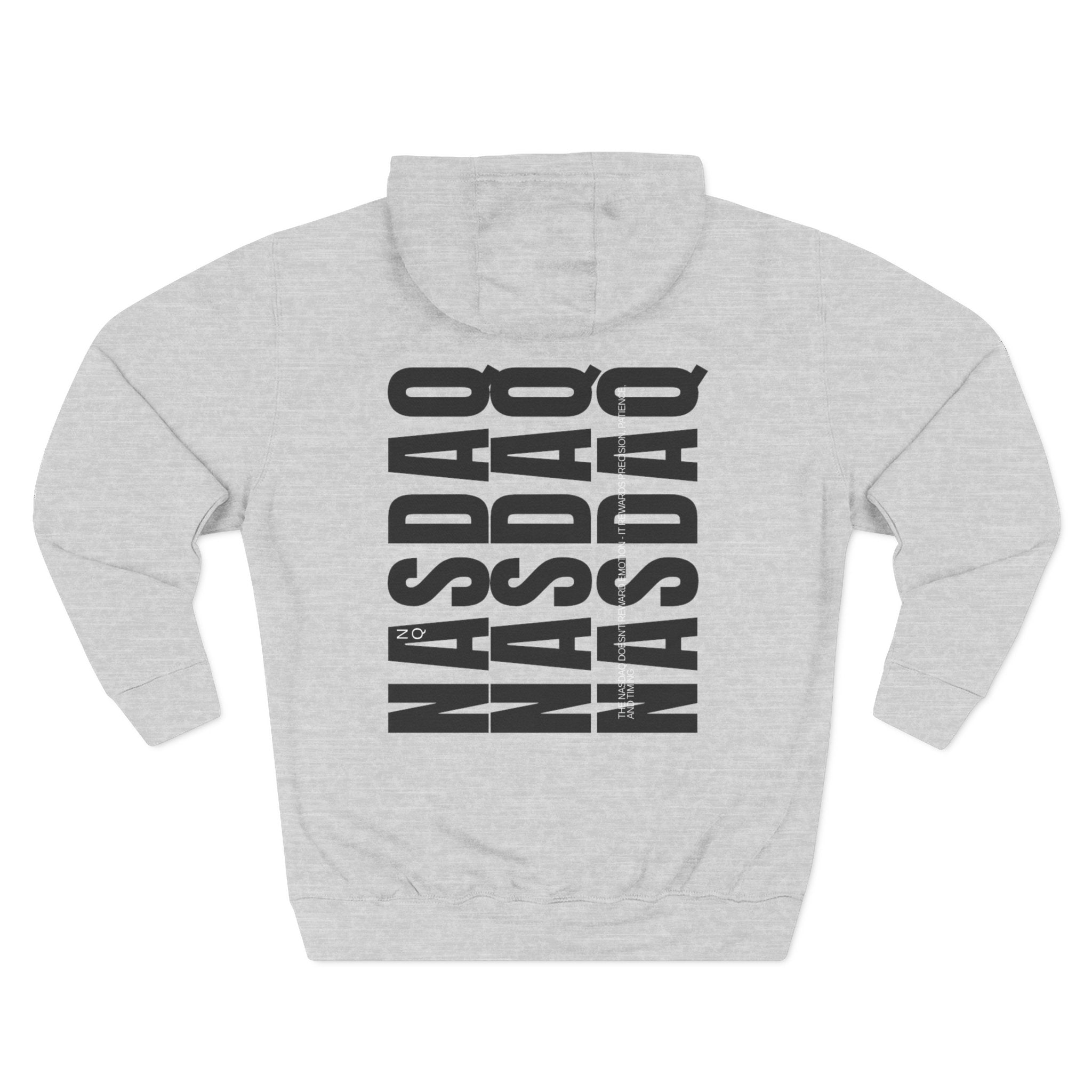 NASDAQ Repeat Logo Hoodie — Streetwear Tech Stock Market Pullover